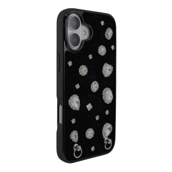 Hello Lux Black Gemstone iPhone 17 Protective Cover Sparkles Shiny - Picture 3 of 4